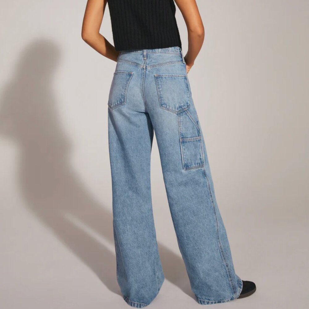 Favorite Daughter THE OLLIE LOW RISE ULTIMATE BAGGY WIDE LEG Jeans London 31 - Picture 2 of 12